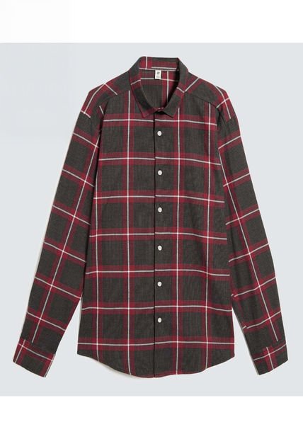Camisa Para Hombre Manga Larga Sin Bolsillo Color Negro Marca Ostu #60010742
