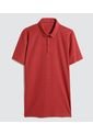 Polo Para Hombre Ostu Color Terracota Material Poliéster 81% Algodón 19% de Ostu
