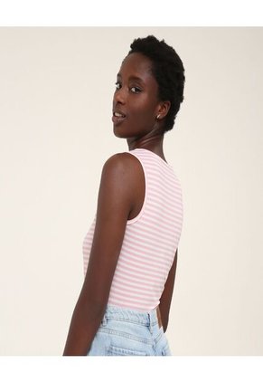 Top Para Mujer Cuello Redondo Color Rosado Marca Ostu #40220257