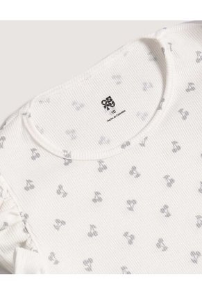 Camiseta Infantil Niña Manga Sisa Cuello Redondo Color Crema Marca Ostu #90090334