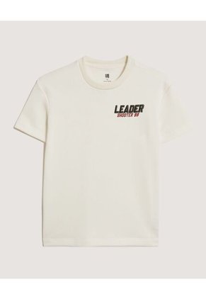 Camiseta Infantil Niño Manga Corta Cuello Redondo Color Crema Marca Ostu #80090314