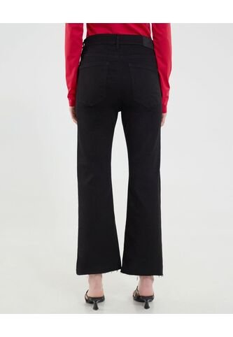Jean Para Mujer Crop Flare Color Negro Marca Ostu #40160571 Ostu