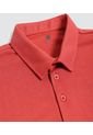 Polo Para Hombre Ostu Color Terracota Material Poliéster 81% Algodón 19% de Ostu