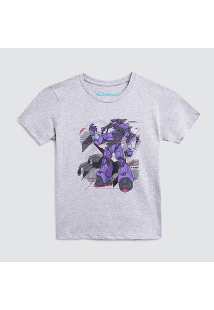 Camiseta Para Niño Manga Corta Color Gris  Marca Ostu #80090125
