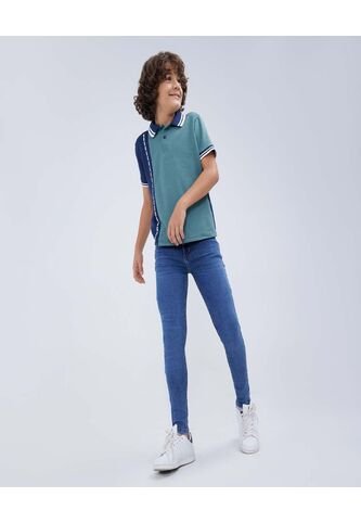 Jean Para Niño Skinny Color Azul Medio Marca Ostu #80160080 Ostu