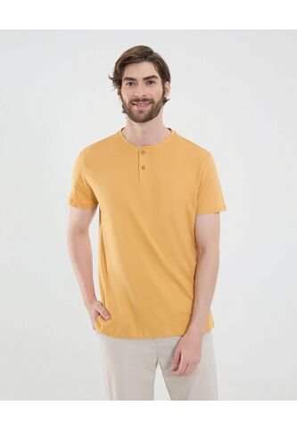 Camiseta Para Hombre Manga Corta Color Mostaza Marca Ostu #60091640 Ostu