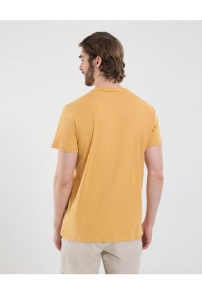 Camiseta Para Hombre Manga Corta Color Mostaza Marca Ostu #60091640