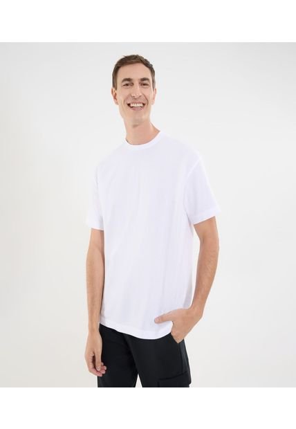 Camiseta Para Hombre Manga Corta Cuello Redondo Color Blanco Marca Ostu #60091700