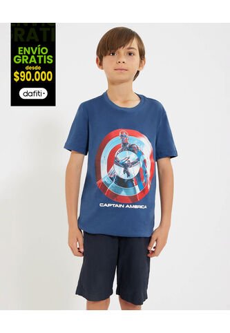 Camiseta Para Niño Capitán América  Infantil Niño #80090270 Ostu
