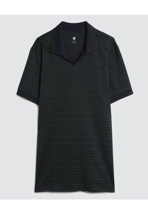 Polo Para Hombre Cuello Tejido Sin Bolsillo Color Verde Marca Ostu #60110661