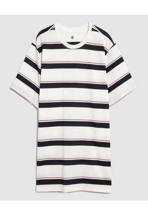 Camiseta Para Hombre Manga Corta Color Crema Marca Ostu #60091403