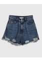 Short Para Mujer  Color Azul Medio Marca Ostu #40190303 de Ostu