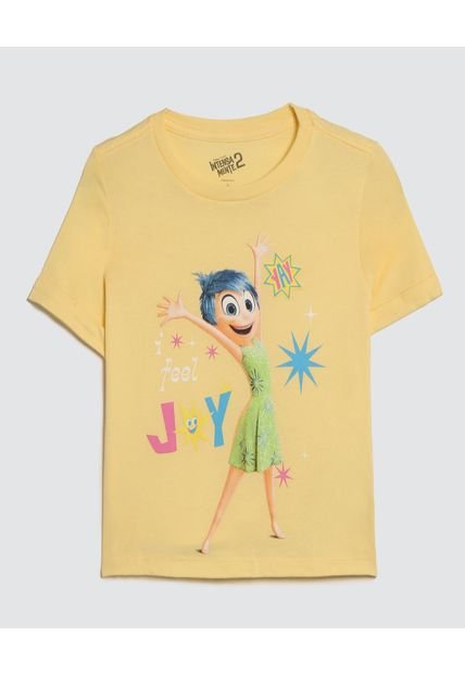 Camiseta Para Niña Manga Corta Color Amarillo  Marca Ostu #90090231