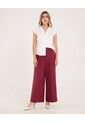 Pantalón Para Mujer Moda Color Vino Marca Ostu #40070805 de Ostu