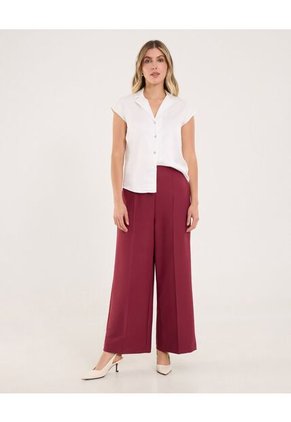 Pantalón Para Mujer Moda Color Vino Marca Ostu #40070805
