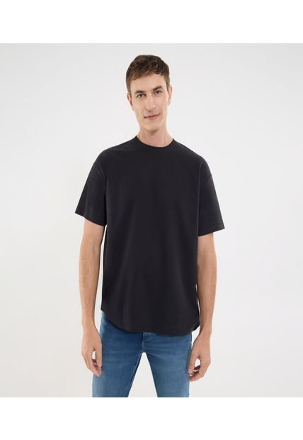 Camiseta Para Hombre Manga Corta Cuello Redondo Color Negro Marca Ostu #60091700