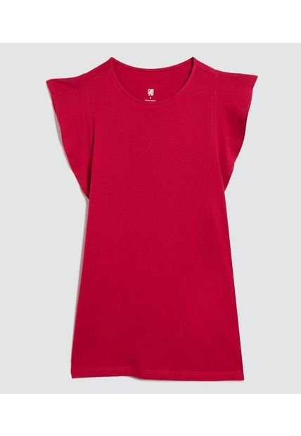 Camiseta Para Mujer Manga Sisa Color Cereza Marca Ostu #40092126