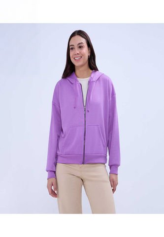 Buzo Para Mujer Zipper Color Purpura Marca Ostu #40060380 Ostu