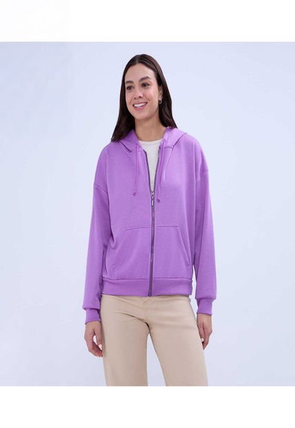 Buzo Para Mujer Zipper Color Purpura Marca Ostu #40060380