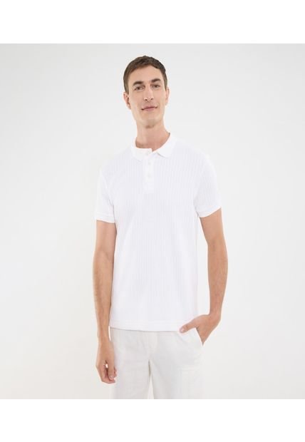Polo Para Hombre Cuello Tejido Sin Bolsillo Color Crema Marca Ostu #60110792