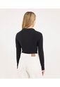 Camiseta Para Mujer Manga Larga Cuello V Color Negro Marca Ostu #40092522 de Ostu