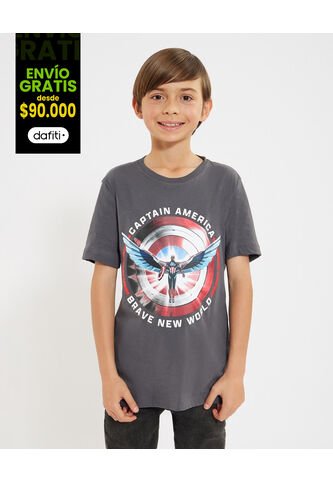 Camiseta Para Niño Capitán América  Infantil Niño #80090265 Ostu