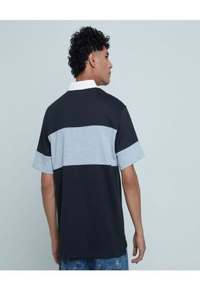 Polo Para Hombre Cuello Maquina Sin Bolsillo Color Negro Marca Ostu #60110586