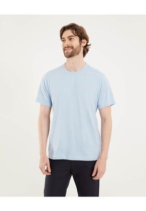 Camiseta Para Hombre Manga Corta Cuello Redondo Color Azul Marca Ostu #60091865