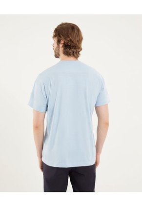 Camiseta Para Hombre Manga Corta Cuello Redondo Color Azul Marca Ostu #60091865