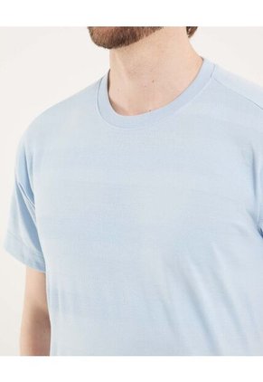 Camiseta Para Hombre Manga Corta Cuello Redondo Color Azul Marca Ostu #60091865