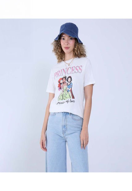Camiseta Para Mujer Manga Corta Color Crema Marca Ostu #40092350