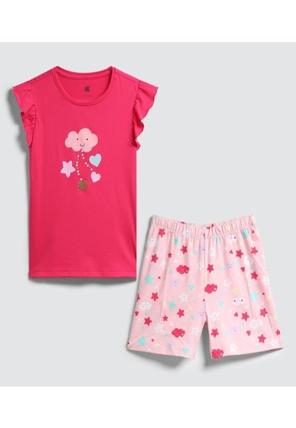 Pijama Para Niña M/C P/C Color Fucsia Marca Ostu #90040066