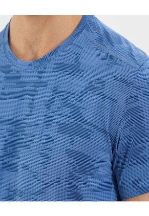 Camiseta Para Hombre Manga Corta Cuello Redondo Color Azul Marca Ostu #60091656