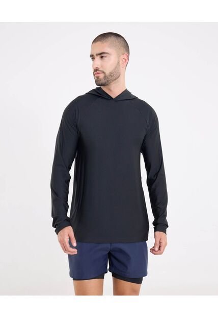 Camiseta  Para Hombre Manga Larga Cuello Redondo Color Negro Marca Ostu #60091939