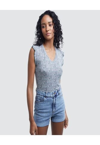 Camiseta Mujer Ostu M/C Verde VISCOSA 40091446-6538 Ostu