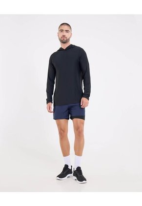 Camiseta  Para Hombre Manga Larga Cuello Redondo Color Negro Marca Ostu #60091939