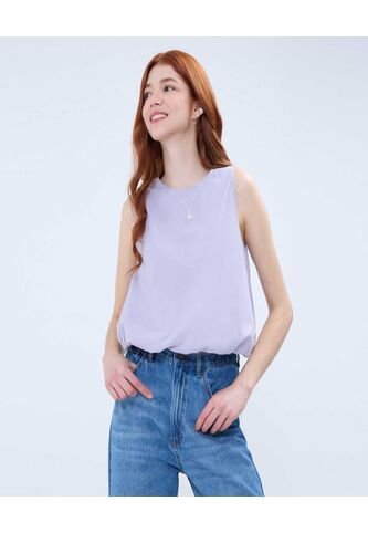 Blusa Para Mujer Manga Sisa Color Lila  Marca Ostu #40121074 Ostu