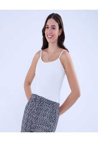 Top Para Mujer Top Color Crema Marca Ostu #40220380 Ostu