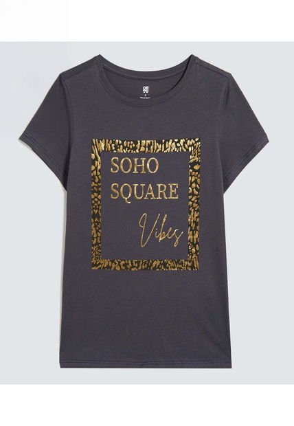 Camiseta Para Mujer Manga Corta Color Negro Marca Ostu #40092218
