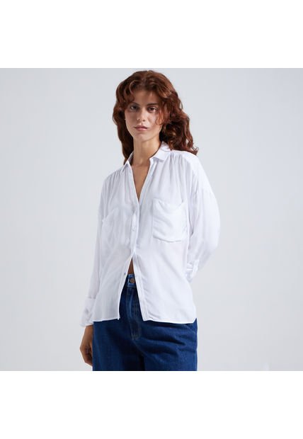 Blusa Para Mujer Manga Larga Color Blanco Marca Ostu #40120846