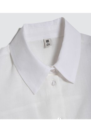 Camisa Para Mujer Manga Corta Color Crema Marca Ostu #40010193