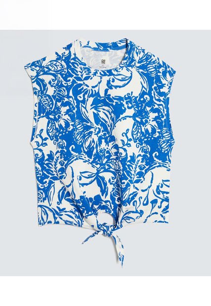 Camiseta Para Mujer Manga Sisa Color Azul Rey Marca Ostu #40092323
