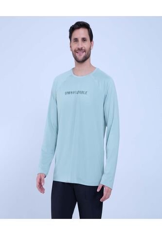 Camiseta Para Hombre Manga Larga Color Verde  Marca Ostu #60091297 Ostu