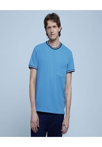 Camiseta Para Hombre Manga Corta Color Azul  Marca Ostu #60091228 Ostu