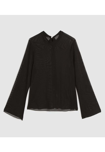 Camiseta Para Mujer Manga Larga Color Negro Marca Ostu #40092263