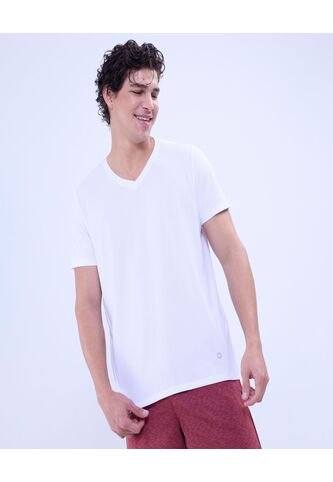 Camiseta Para Hombre Manga Corta Cuello V Color Blanco Marca Ostu #60091493 Ostu