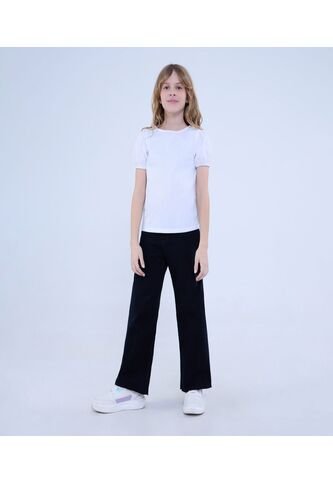 Blusa Para Niña Manga Corta Color Blanco Marca Ostu #90120048 Ostu