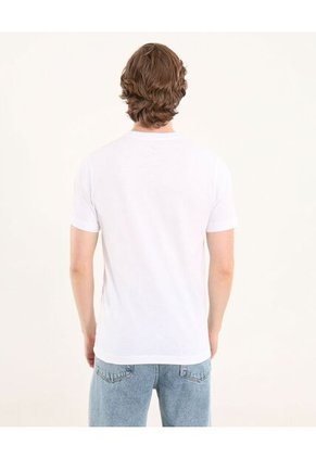 Camiseta Para Hombre Manga Corta Cuello Redondo Color Blanco Marca Ostu #60091684