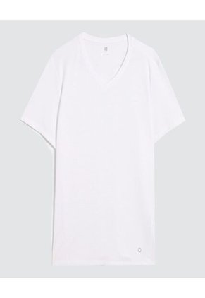 Camiseta Para Hombre Manga Corta Cuello V Color Blanco Marca Ostu #60091493