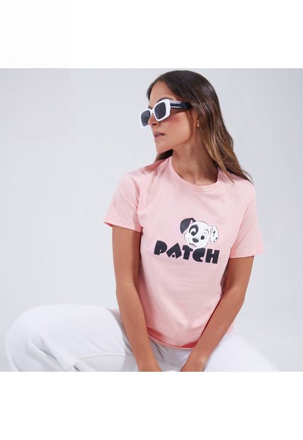 Camiseta Para Mujer Manga Corta Color Rosado  Marca Ostu #40091682